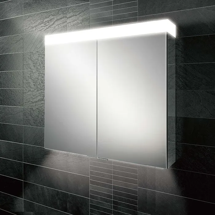 Belyste badeværelsesskabe